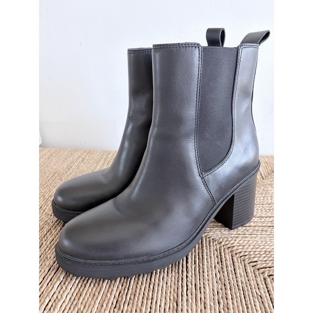 Vionic Women's Truckee Booties Ankle Boot Black Leather Sz 8.5 Capsule